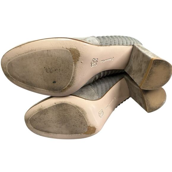 Gianvito Rossi Tie Dye Sock Ankle Boots 39 EU / 9 US Suede Knit Block Heel - Picture 10 of 12